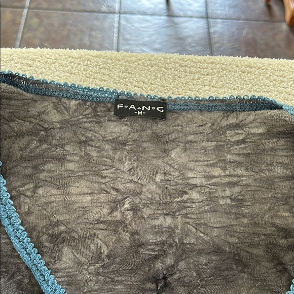 FANG Black and Blue Embroidered Blouse - Picture 2 of 3